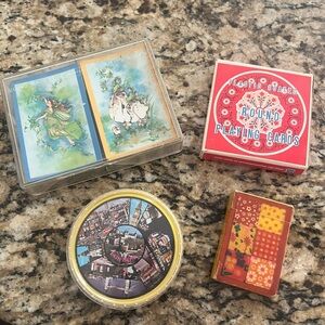 4 sets of Vintage Playing Cards